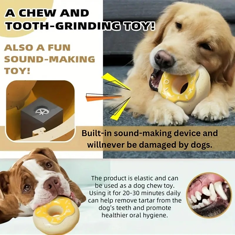 Chew Toy Interactive Toy Squeak Toy with Durable Pet Exercise Teething Rope Toy Teething Toy for Dog Indoor Outdoor Pet Play4