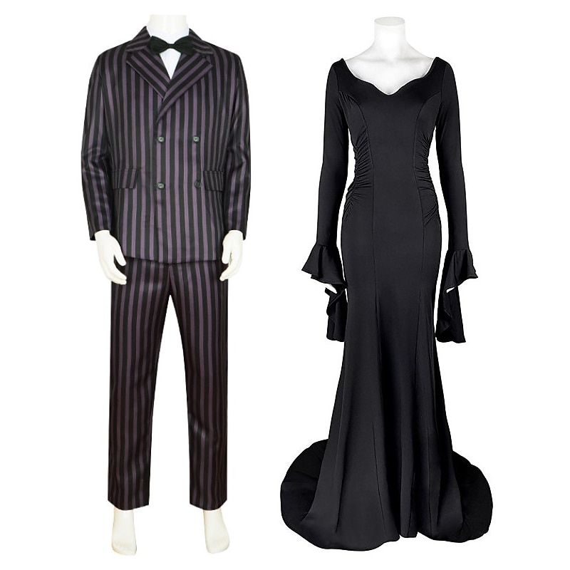 Gothic Horror Dark Academia Outfits Halloween Group Couples Costumes Fancy Dress Cosplay Movie Cosplay for Men's Women's Adults Halloween Carnival