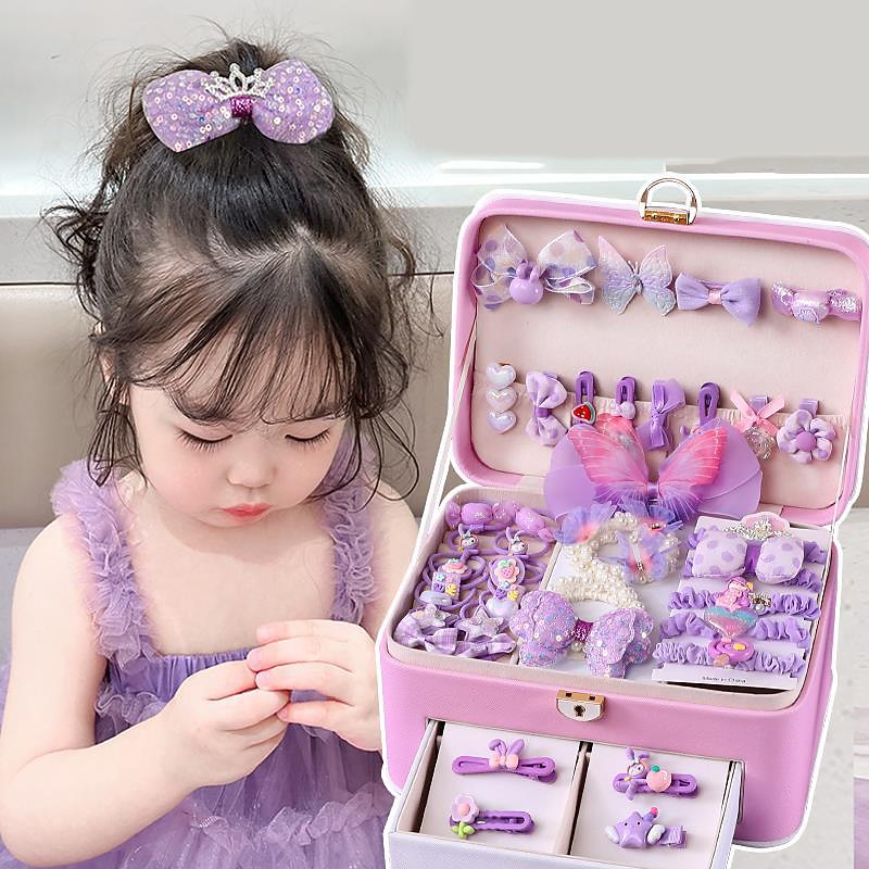 Korean Version High-end Children's Hair Accessories Gift Box Set For Girls Princess Hair Card Girl Headwear Baby Jewelry Birthday Gift
