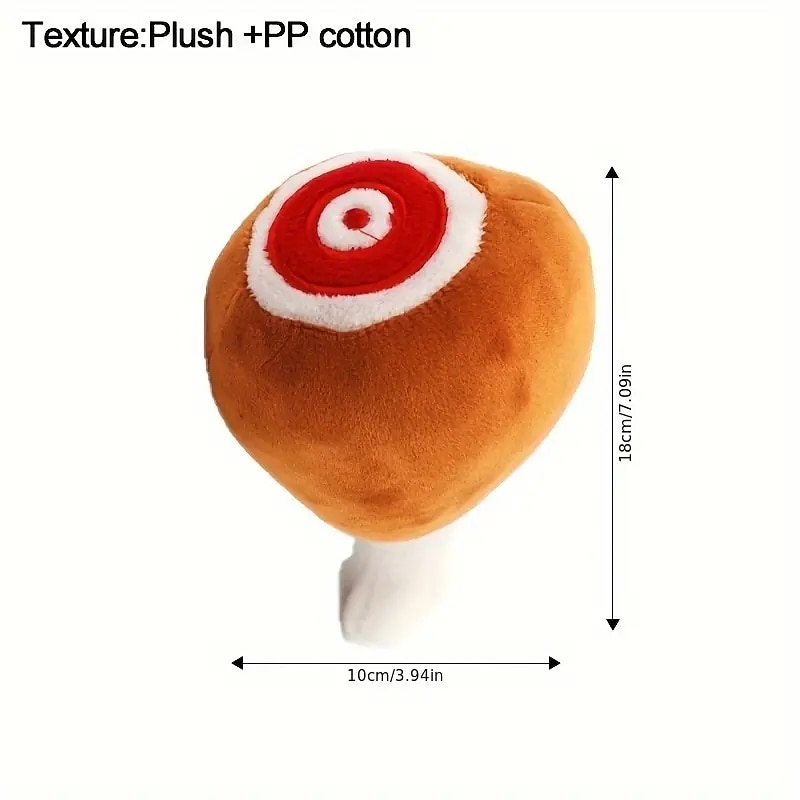 1pc Chicken Leg Design Pet Grinding Teeth Squeaky Plush ToyDurable Chew Toy For Dog Interactive Supply3