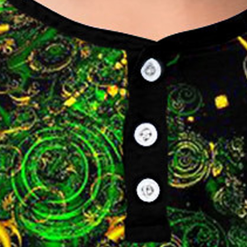 St. Patrick Boys 3D Graphic Henley Shirt Long Sleeve 3D Print Spring Fall Sports Fashion Streetwear Polyester Kids 3-12 Years Crew Neck Outdoor Casual Daily Regular Fit4