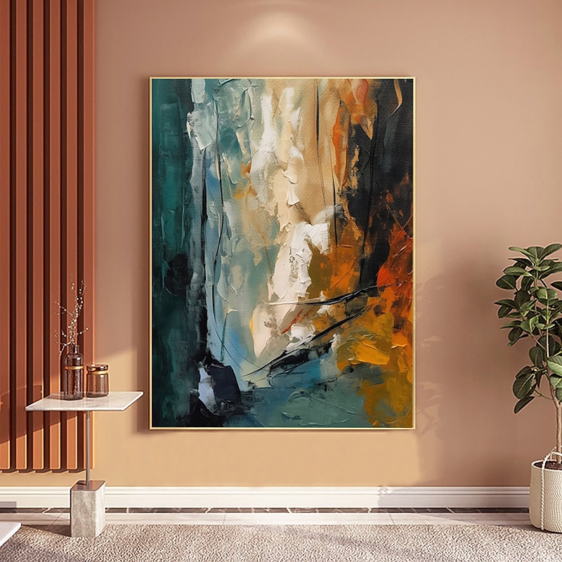 Hand Painted Abstract Painting on Canvas Wall Art  Large Abstract Custom  Modern Acrylic Painting Abstract Wall Art painting for Living Room bedroom Wall Home Decor ready to hang or canvas