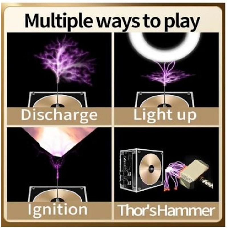 Bluetooth Music for Tesla Coil Loudspeaker Wireless Transmission Experiment Desktop Toy Model Valentine's Day Surprise for Her/Him for Christmas Gifts2
