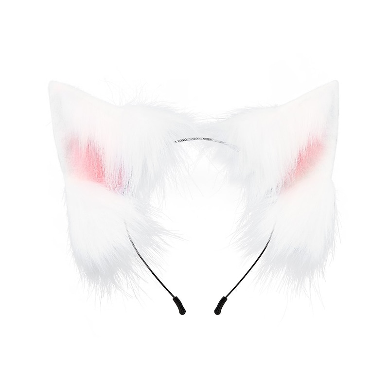 Anime Zones Fox Ear Headband Cos Plush Fox Tail Set Live Broadcast Anime Exhibition Dressing Props Cosplay Accessories4