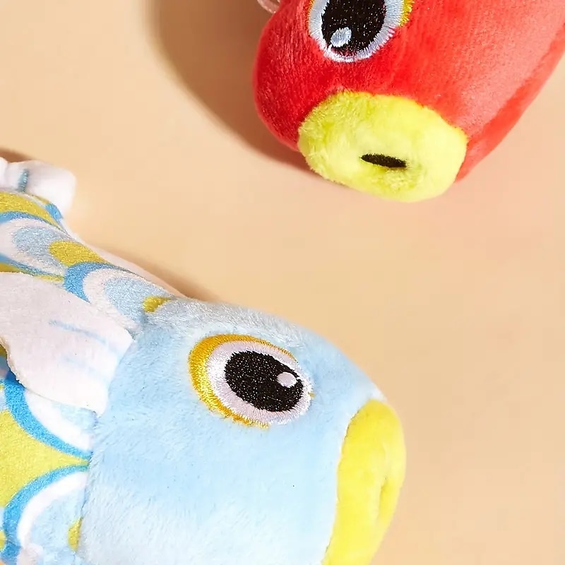 1pc Durable Koi Fish Plush Toy for Dogs - Interactive TeethGrinding Pet Toy with Random Color Design4