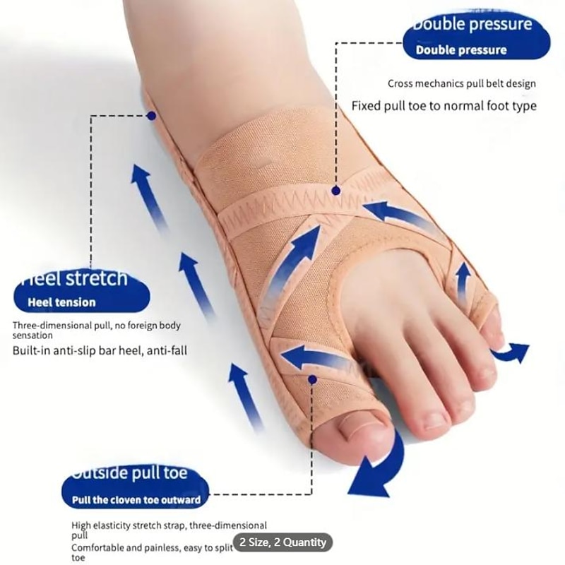 1 Pairs Toe Correction Socks, Toe Overlapping Separator, Ultra-thin Breathable Shoes-Wearable for Men & Women Adjustable4