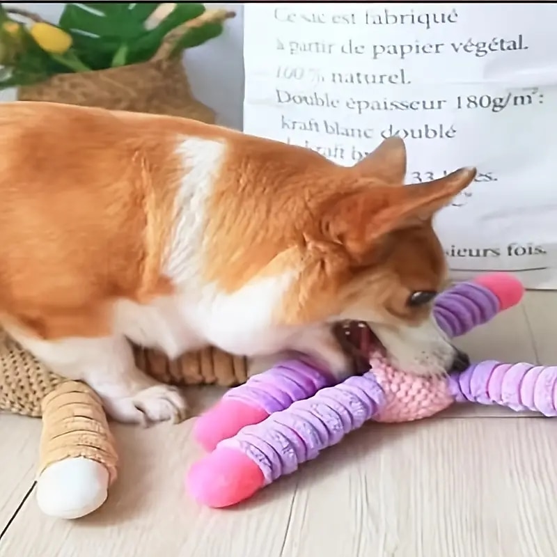 Durable Plush Dog Chew Toy for Interactive Play and TeethCleaning4