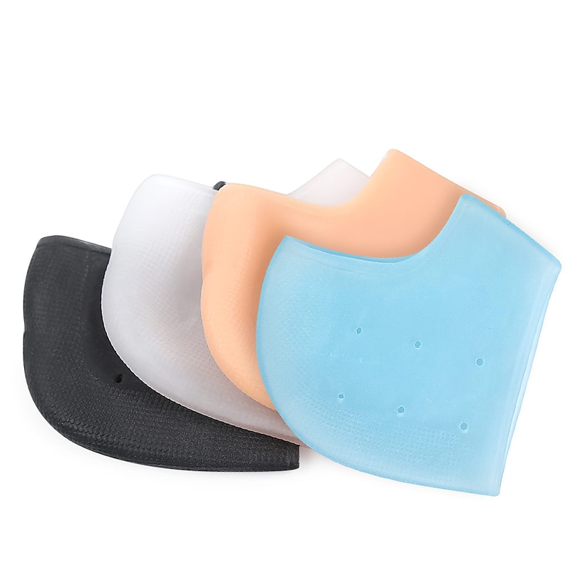 Silicone Anti cracking Heel Cover for Heel Pain and Anti cracking Men's and Women's Soft White Socks for Heel Dry Cracking Foot Cover2