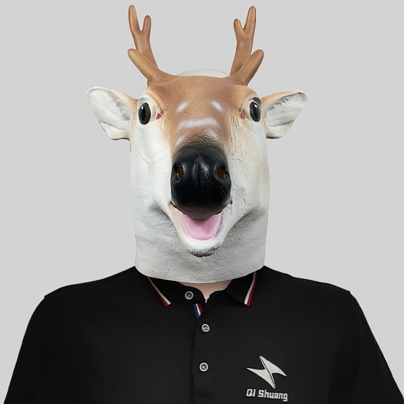 Carnival Funny Animal Series Five Head Masks Makeup Ball Cute Latex Headwear Halloween Party Performance Props 16