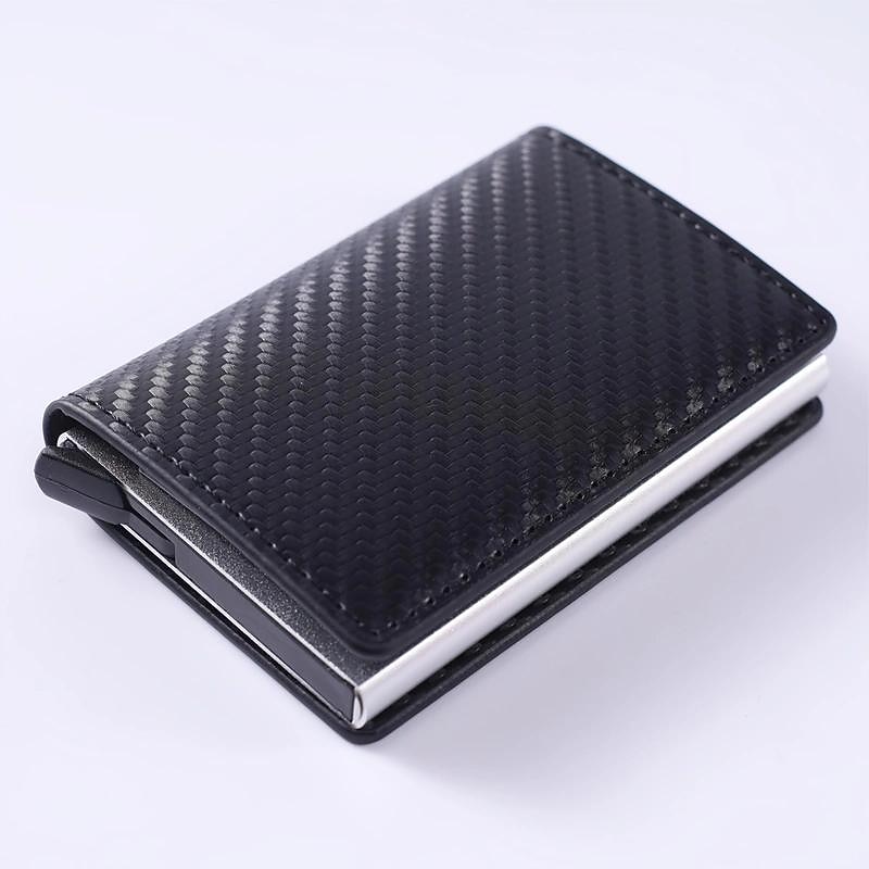 8-cards Men's Wallet Card Holder, Minimalist, RFID Anti-theft Scan Pop-up Aluminum Alloy Card Box4