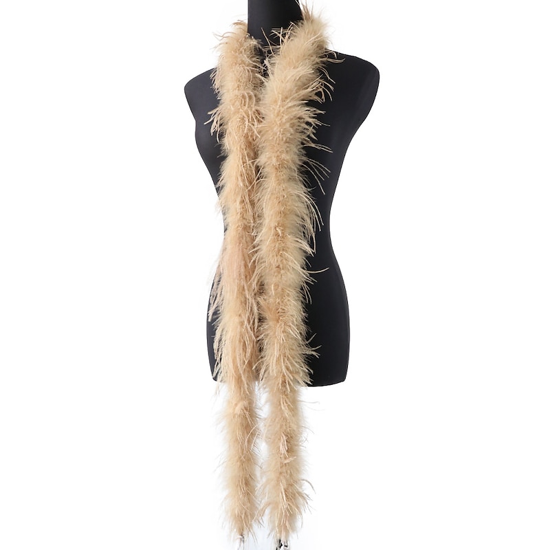 Ostrich Feather Hat Clothing Decorative Materials Accessories Dresses Scarves Accessories Ostrich Feather Hair Strips3