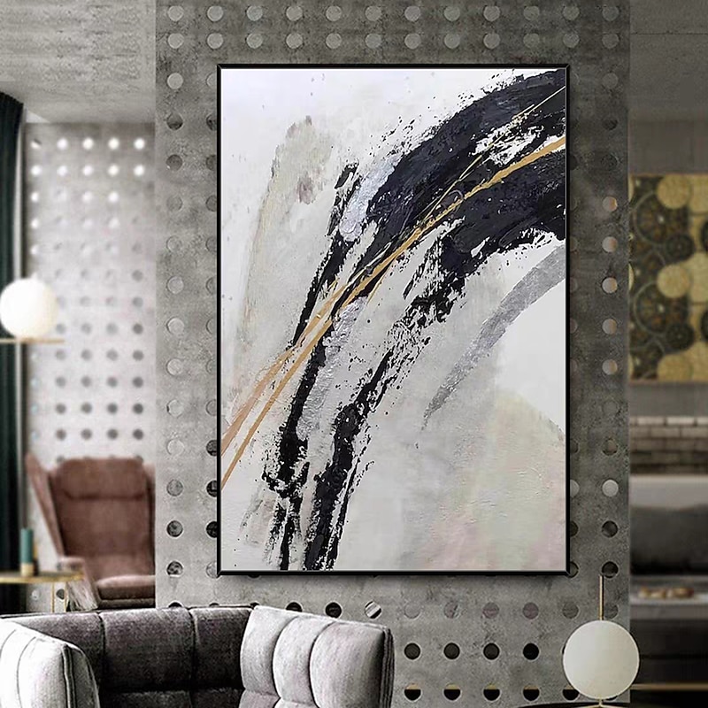 Mintura Handmade Gold Oil Paintings On Canvas Wall Art Decoration Modern Abstract Picture For Home Decor Rolled Frameless Unstretched Painting4
