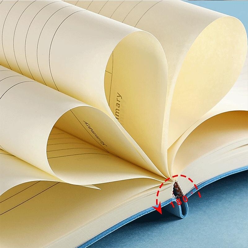 400 Pages A4 Notebook College Student Art Exquisite Thickened Large Notepad A5 Office High-end Pu Leather Work Conference Record Book Horizontal Line Diary2