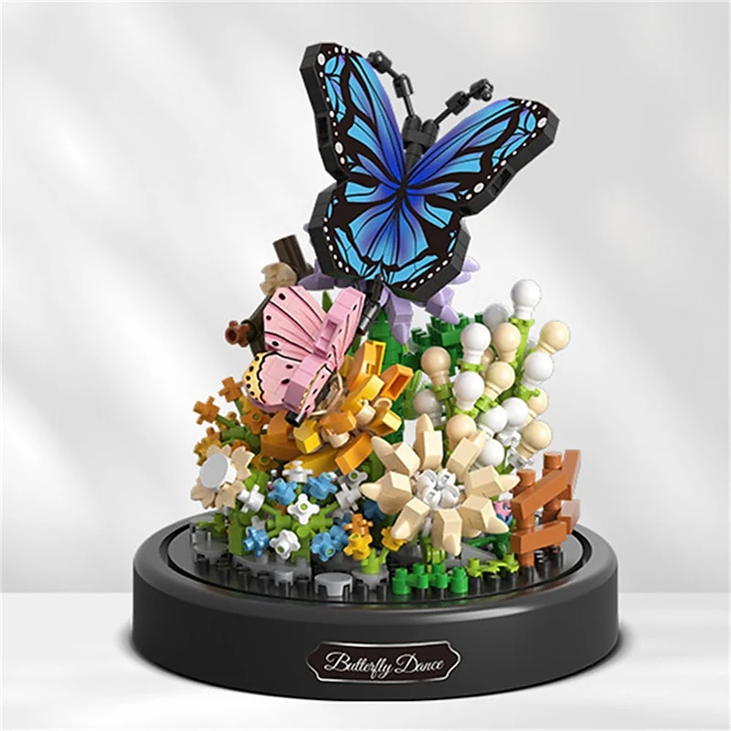 City Creativity Flower Bouquet Bee Butterfly Model Mini Building Blocks Bricks Children'S Toys Gift  Valentine's Day2