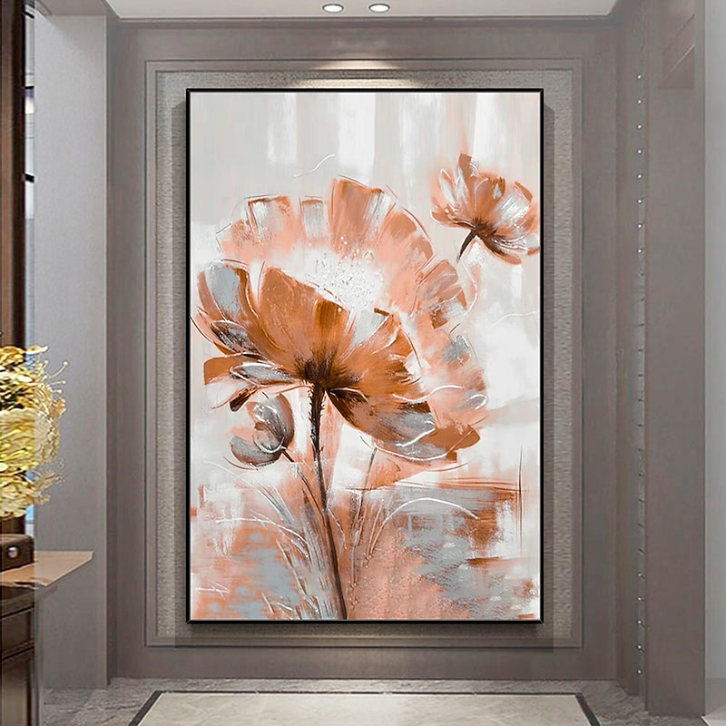 Mintura Handmade Abstract Flower Oil Paintings On Canvas Wall Art Decoration Modern Picture For Home Decor Rolled Frameless Unstretched Painting3