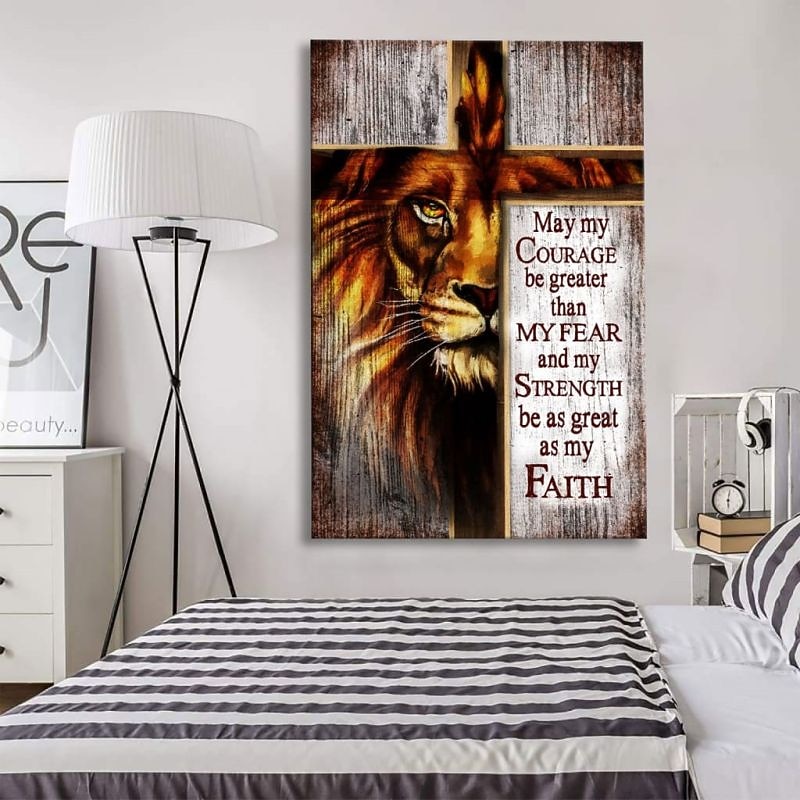 Christian Wall Art Canvas Lion of Judah Prints and Posters Pictures Decorative Fabric Painting For Living Room Pictures No Frame2