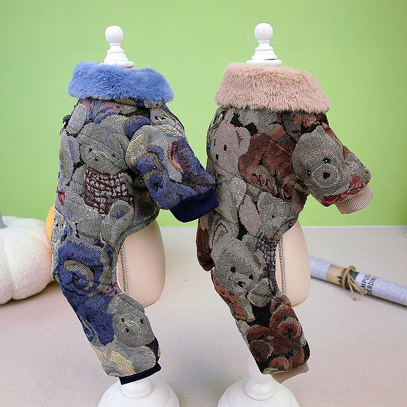 Dog Cat Coat Jacket Fashion Cute Winter Warm Soft Washable Comfortable Outdoor Sports Dog Clothing for Bichon Frise Poodle Pomeranian Baby Pet Papillon2