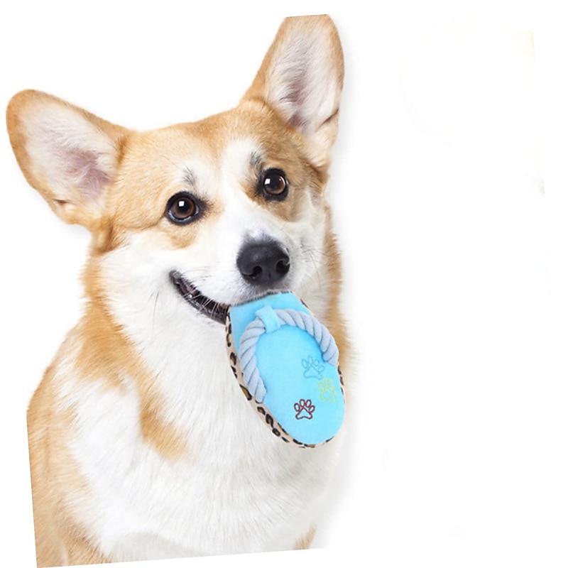 Chew Toys Indestructible Dog Toys Dog Shoe Chew Toy Dog Teething Toys Plush Puppy Plushes Dog Teether Toy Tough Dog Toys Plush Cat Stuffed Animal Durable Squeaky Toy