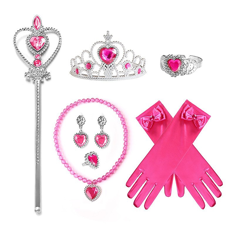 Pink Peach Princess Biqi Jewelry Combination Children's Super Peach Peach Princess Accessories