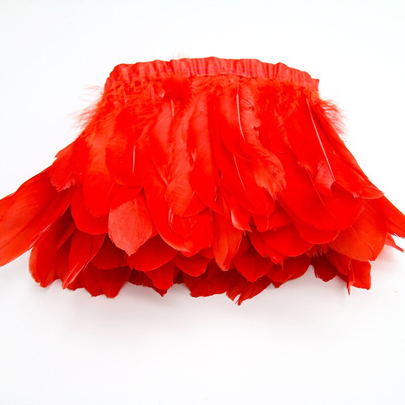 Carnival Headwear Diy Jewelry Accessories 25-30cm Rooster Tail Cloth With Colorful Skirt Decoration Performance Real Feather Clothing Accessories3