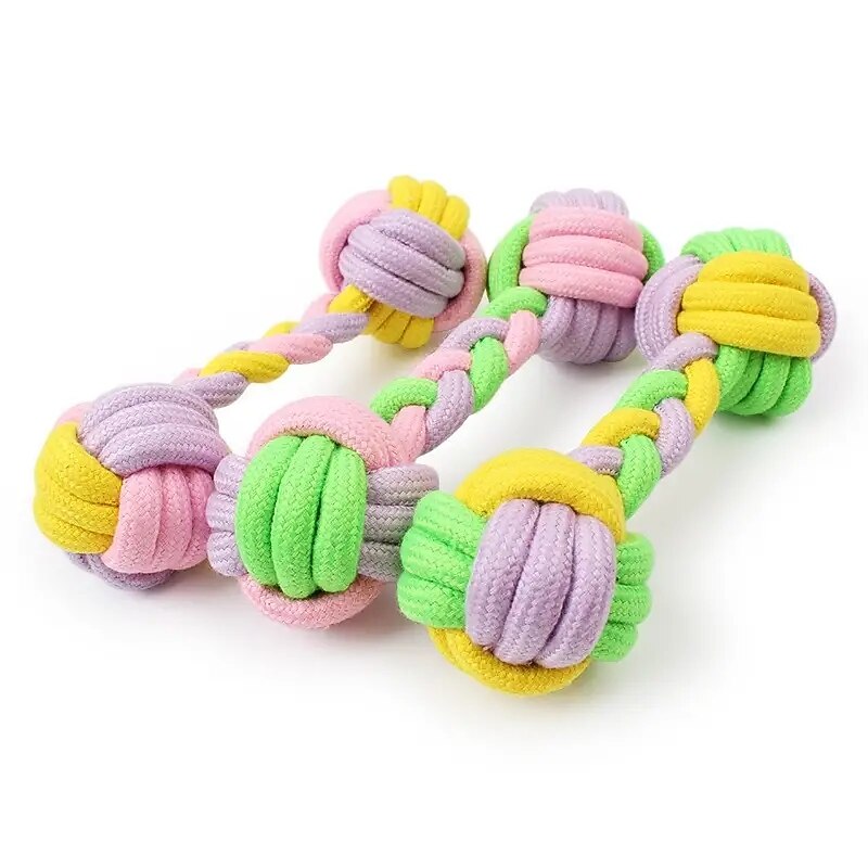 1pc Teeth Cleaning Braided Rope Knot Pet Toy Dog Chew Durable Toy For Cat And Dog Teeth Cleaning Supply