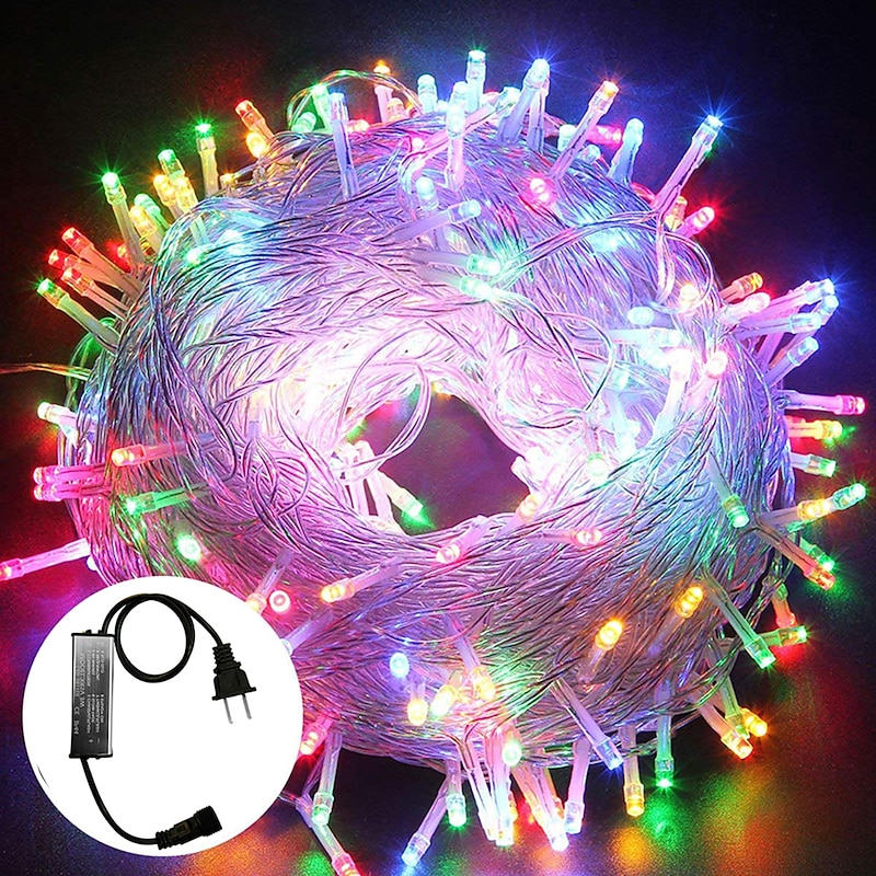 50M/100M Outdoor Waterproof Light String 8 Modes Iron Shell Waterproof Garden String Lights for Christmas Festivals & Parties2