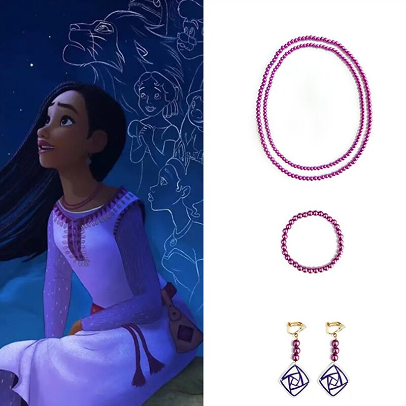 Wish Princess Asha Dress Outfits Cute Movie Cosplay for Girls' Kid's Carnival Children's Day New Year3