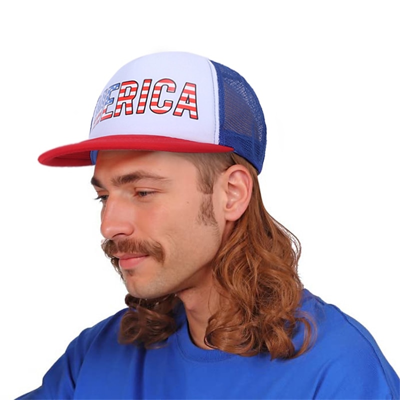 Unisex Loose Curly Hair Hat Adjustable Attached Hair Long Cap Baseball Hairstyle Hair Wig Hiphop For Women Girls And Men Boys Mullet Wig Halloween Wigs2