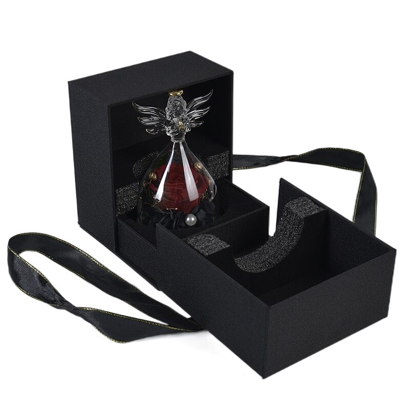 Women's Day Gifts Artificial flower gifts for women glass angel statues Christmas gifts for mom and grandma on Mothers Day birthday gifts for women Mother's Day Gifts for MoM2