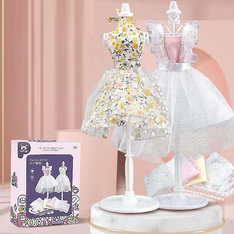 Children's Diy Clothing Designer Creative Pairing With Handmade Materials Bag Stickers Diamond Puzzle Toys For Girls