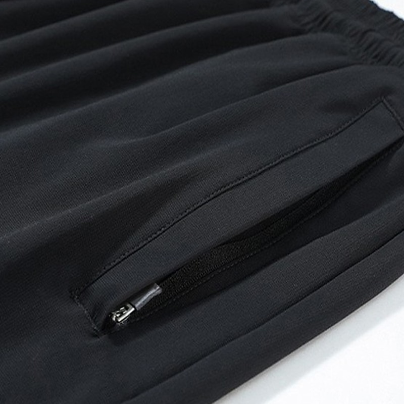 Men's Shorts Sports Going out Weekend Running Casual Drawstring Elastic Waist Plain Knee Length Gymnatics Activewear Black Army Green Micro-elastic2