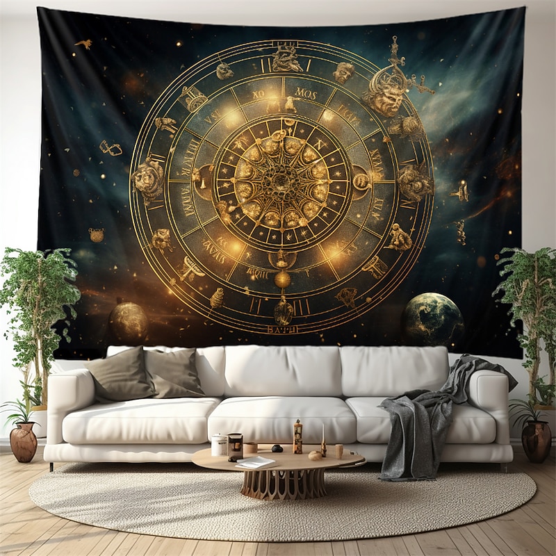 Tarot Divination Astrology Hanging Tapestry Wall Art Large Tapestry Mural Decor Photograph Backdrop Blanket Curtain Home Bedroom Living Room Decoration2