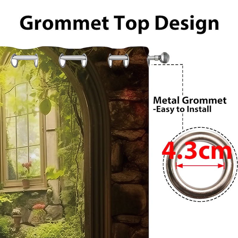 2 Panels Fantasy Room Curtain Drapes Blackout Curtain For Living Room Bedroom Kitchen Window Treatments Thermal Insulated Room Darkening3