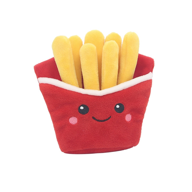 New Burger Pet Plush Toy Soundmaking Toy French Fries Burger Shake Cup with BB Soundmaking Paper3