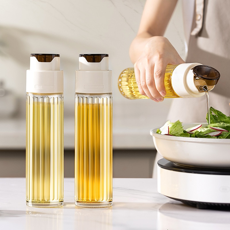 Oil Bottle Cooking Seasoning Sauce Bottle Glass Storage Bottles For Oil and Vinegar Creative Oil Dispenser For Kitchen Accessory