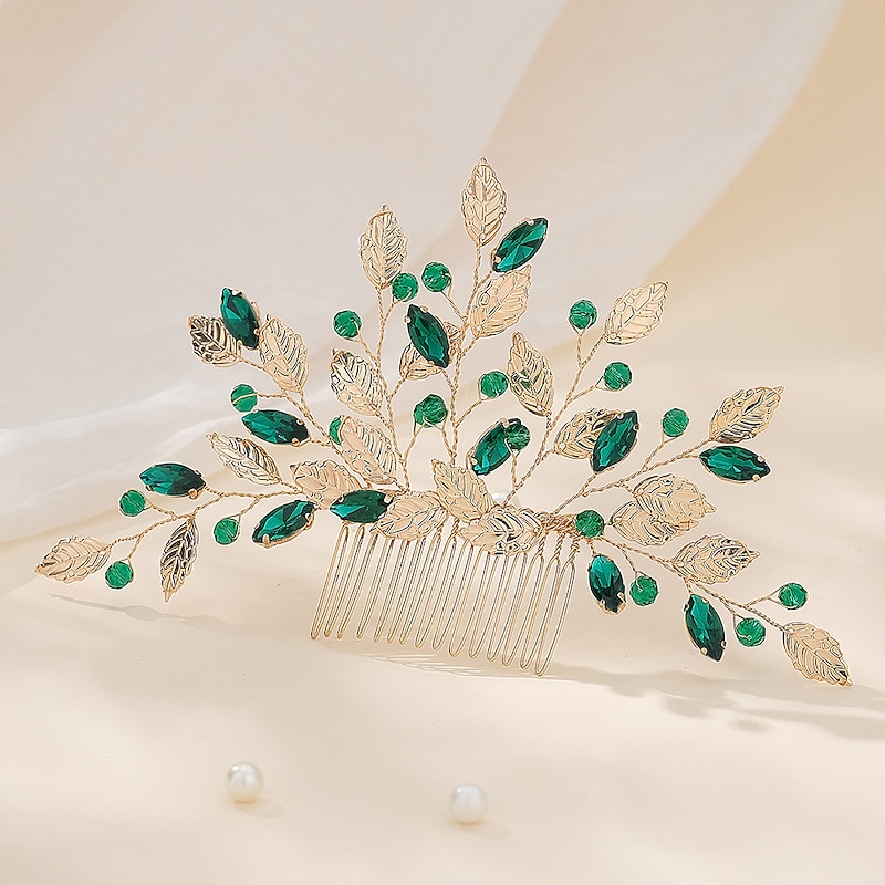 Hair Combs Headpiece Rhinestone Alloy Wedding Cocktail Elegant Luxury With Rhinestone Splicing Headpiece Headwear