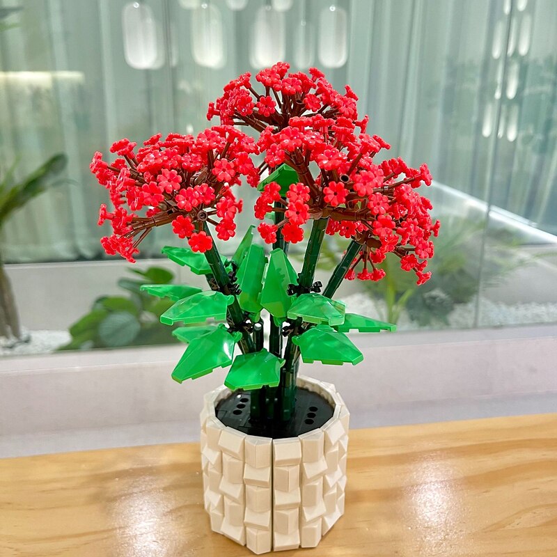 Women's Day Gifts Compatible With Le-go Building Blocks For Simulation Handmade Diy Decorative Ornaments Five Pointed Star Flowers Day Valentine's Day Mother's Day Gifts for MoM2