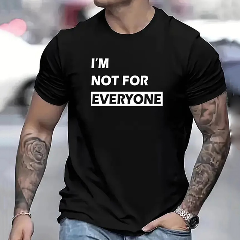 Men's Letter T Shirt Tee Top Cotton Short Sleeve Graphic Shirt Black White Red Comfortable Tee Sports Outdoor Holiday Fashion Designer Clothing4