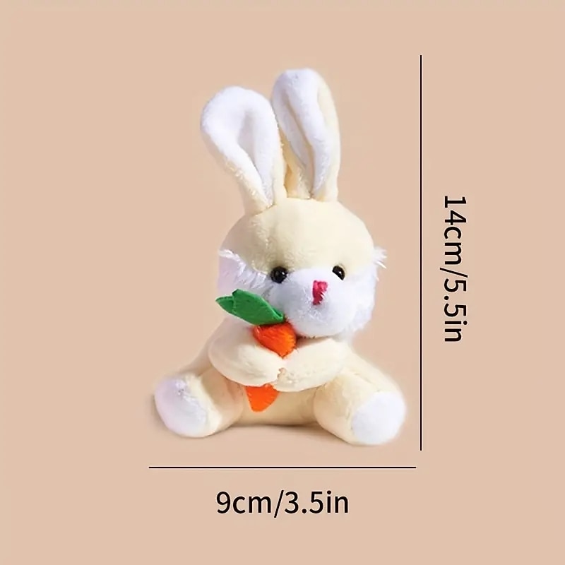 1pc Random Color Cute Rabbit Design Pet Grinding Teeth Squeaky Plush Toy Durable Chew Toy For Dog Interactive Supply3