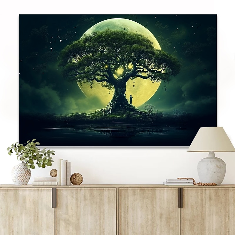 Landscape Wall Art Canvas Tree of Life Prints and Posters Pictures Decorative Fabric Painting For Living Room Pictures No Frame2