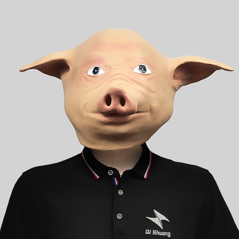 Carnival Funny Animal Series Five Head Masks Makeup Ball Cute Latex Headwear Halloween Party Performance Props 11