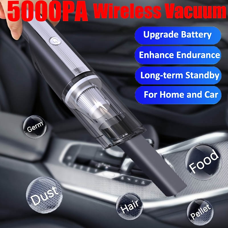 Car Vacuum Cleaner Wireless Car With Strong Suction 12000Pa Handheld Vacuum Cleaner Small Mini Rechargeable Home Vacuum Cleaner