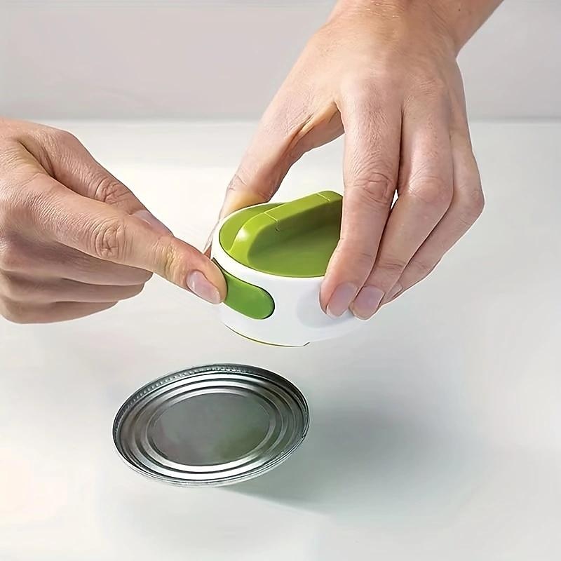 1pc, Novelty Can Opener Jar Opener Lid Remover Aid Arthritis Weak Hands And Seniors Accessories Manual Compact Can Opener Easy Twist Release Portable Space-Saving, Stainless Steel2