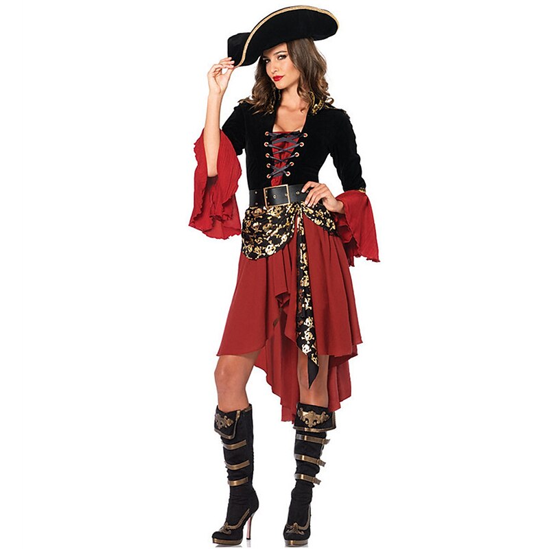 Pirate Halloween Cosplay Costume Masquerade Cosplay Sexy Costume Adults' Women's Pet Dog's Carnival Masquerade Party Masquerade Easy Halloween Costumes Dress Up4