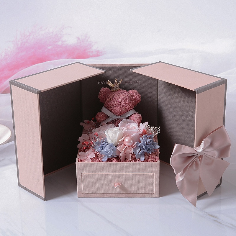 Valentine's Day Creative Gift Eternal Flower Rose Gift Box Birthday Gift Preserving Fresh Flowers(only box)3