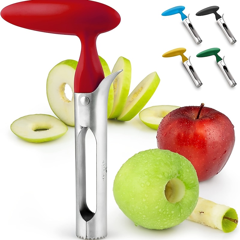 Premium Apple Corer, Durable Stainless Steel Apple Corer Remover For Pears, Bell Peppers, Honeycrisp, Gala And Pink Lady Apples, Kitchen Gadgets