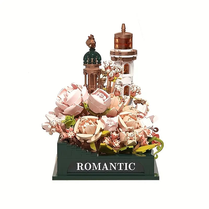 Women's Day Gifts Romantic Preserved Flowers Succulent Plant Block Creative Series DIY Micro Particle Assembly Model Children's Toys Holiday DIY Gifts Valentine's Day Mother's Day Gifts for MoM4