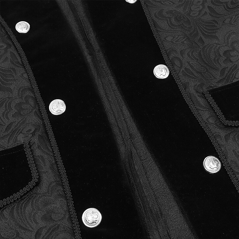 Punk & Gothic Medieval Steampunk Coat Trench Coat Prince Plague Doctor Nobleman Jacquard Fancy Dress Men's Pirate Steampunk Carnival Masquerade Casual Daily Adults' Coat4