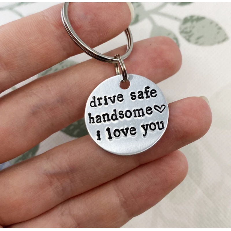 Christmas Gifts Anniversary Gift Drive Safe Keychain I Love You I Glass Keyring Valentine's Day Gift For Girlfriend Wife For Boyfriend Husband4