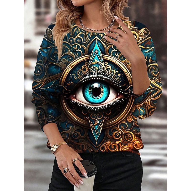 Women's Sweatshirt Pullover Graphic Animal Butterfly Casual Sports Print Sportswear Funny Round Neck Long Sleeve Micro-elastic Fall & Winter Comfrt Breathable Soft Fabric3